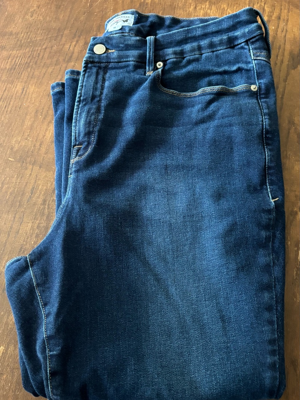 Good American Dolly Jeans Indigo Blue High-Rise Denim Dress 18